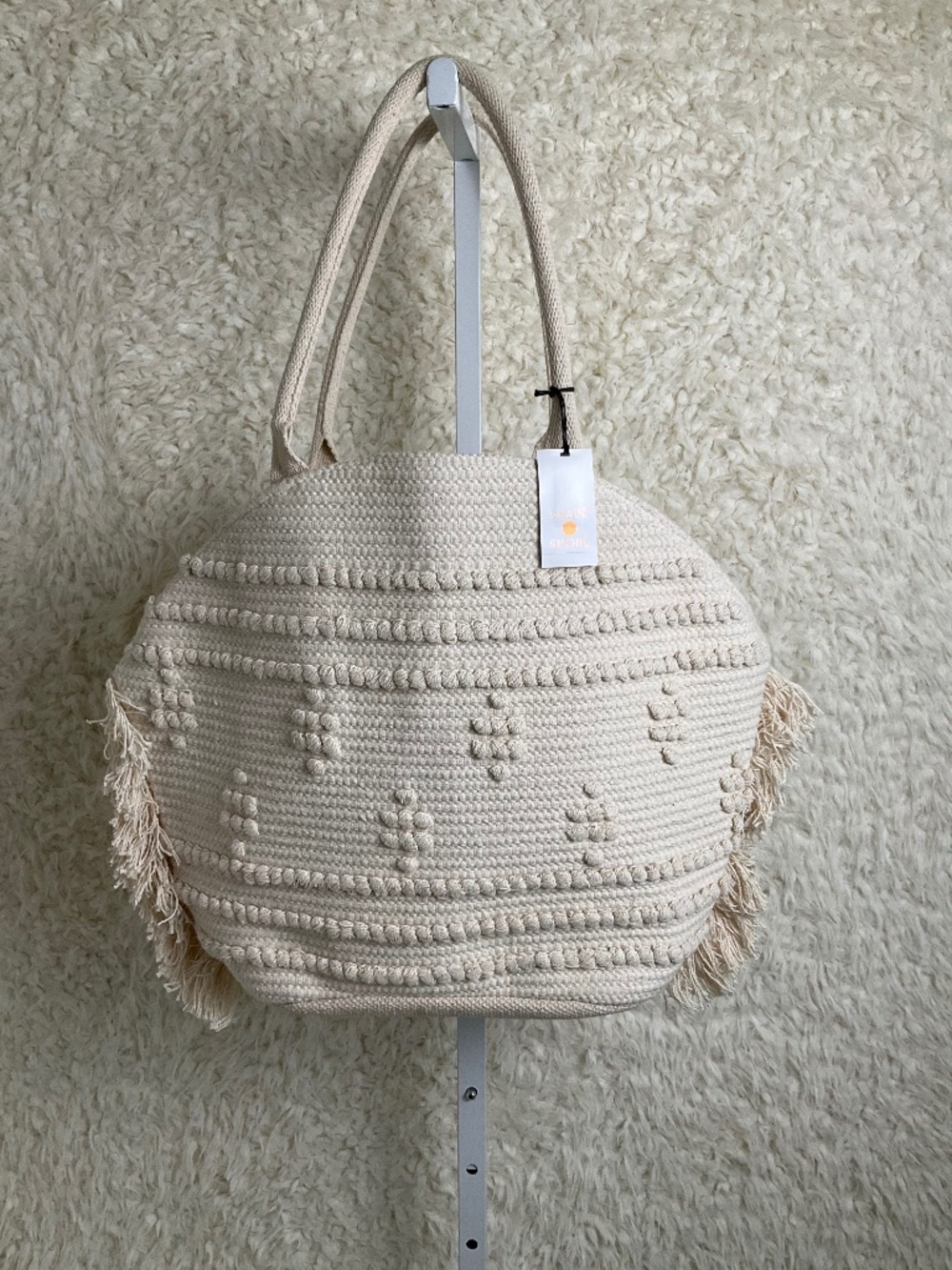 SHADE & SHORE OVERSIZED BEACH TOTE BAG~NEW WITH TAGS!